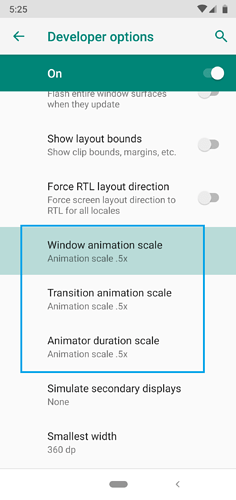 Animation speed setting